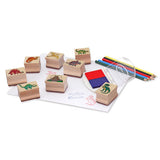 Melissa And Doug Wooden Stamp Set - Dinosaurs