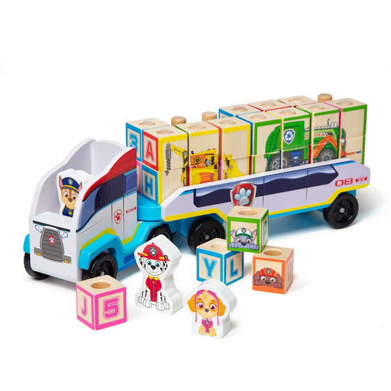 Melissa and Doug Paw Patrol Wooden ABC Block Truck