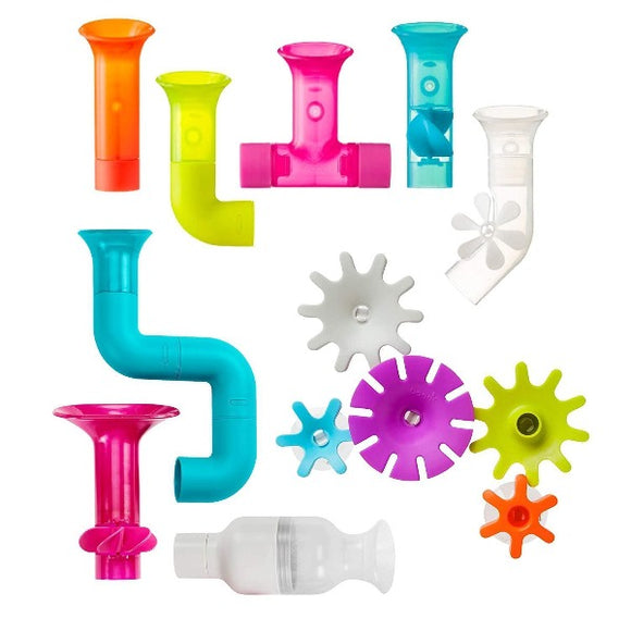 Boon Building Bath Toy Bundle with Pipes, Cogs and Tubes, Pack of 13