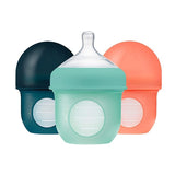 Boon NURSH Reusable Silicone Pouch Bottles, 4 Ounce (Pack of 3)