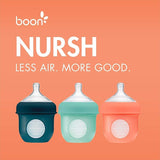 Boon NURSH Reusable Silicone Pouch Bottles, 4 Ounce (Pack of 3)