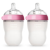 Comotomo Natural Feel Baby Bottle Double Pink 250ml