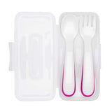 OXO On-the-Go Fork and Spoon Set - Pink