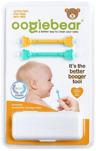 Oogiebear  2-Pack Infant Nose & Ear Cleaner with Case in Orange/Seafoam Green