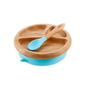 Avanchy Bamboo Suction Baby Plate + Spoon