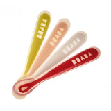 Beaba 1st Stage Silicone Spoon - Set of 4 - Neon