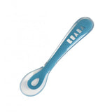 Beaba 2nd Stage Silicone Spoon - set of 4 - Blue/green