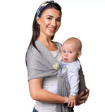 KeaBabies Baby Wrap Ring Sling Carrier classic gray