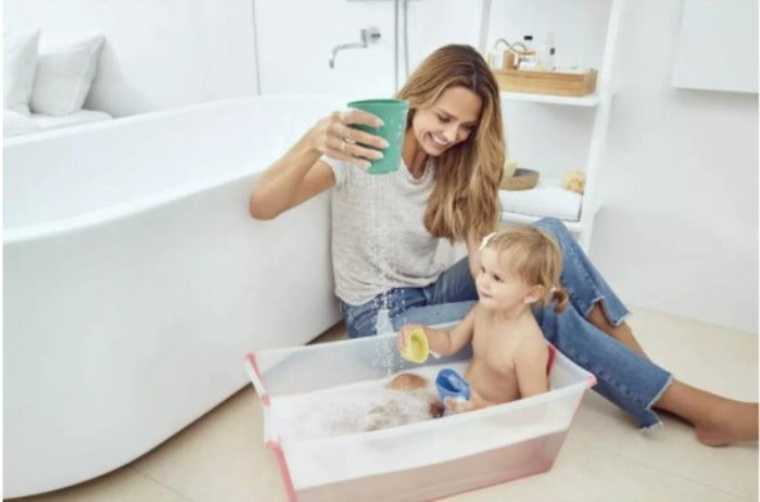 stokke bath tub pink Stokke Flexi Bath The foldable baby bath pink – Babyland