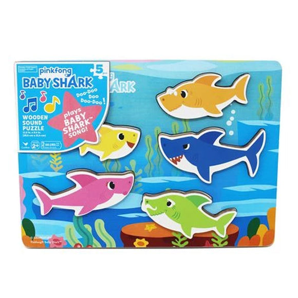GUND Pinkfong Baby Shark Chunky Wooden Sound Puzzle