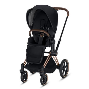 CYBEX Priam Stroller with Rose Gold Frame and Premium Black Seat