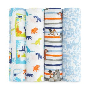 Aden+Anais the jungle book 4-pack classic swaddles