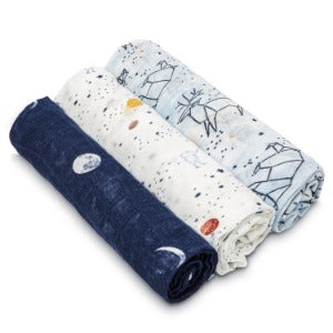 Aden+Anais Silky Soft Swaddles Stargaze 3-Pack