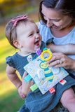 Mary Meyer Crinkle Teether Toy with Squeaker, 6 X 6", Fuzzy Buzzy Bee