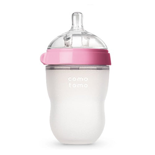 Comotomo Natural Feel Baby Bottle - Single Pink 8 Oz